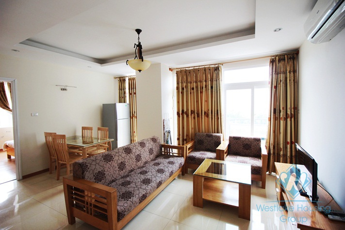 Bright 02 bedrooms apartment for rent in Kim Ma St, Ba Dinh, Hanoi.